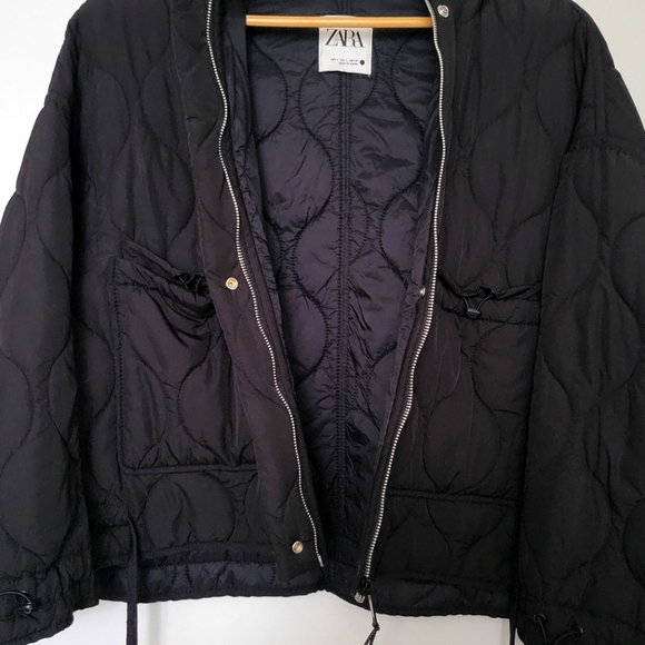 Zara, black, cropped jacket - Picture 2 of 4